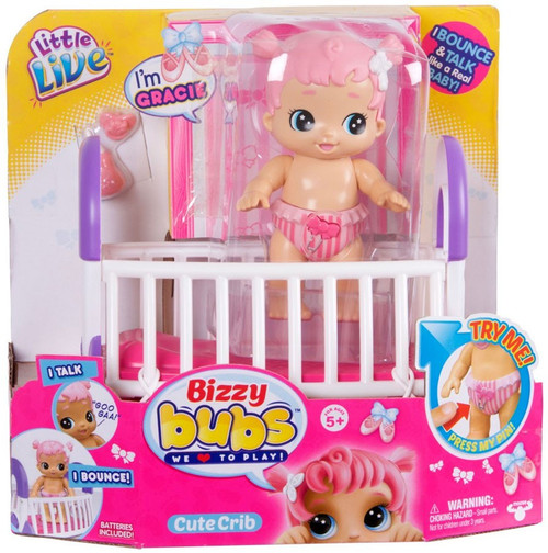 Little Live Pets Bizzy Bubs Cute Crib Gracie Figure Moose Toys