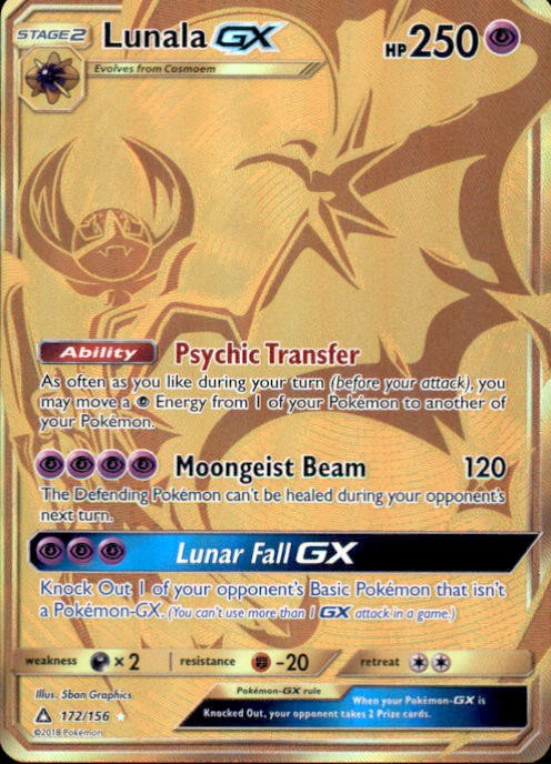 pokemon lunala gold card eBay Auction Item 283868505768 TCG Cards 2018 Japanese Sun & Moon Ultra Shiny GX where familar sights become strange and new powers are unlocked Pokemon Trading Card Game Sun