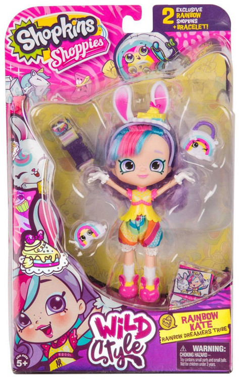 Shopkins Shoppies Season Wild Style Rainbow Kate Doll Figure