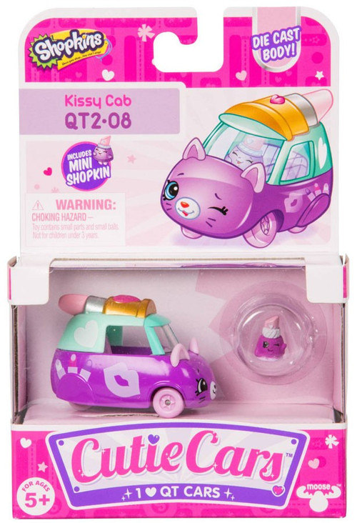 Shopkins Cutie Cars Kissy Cab Figure Pack QT2-08 Moose Toys ToyWiz