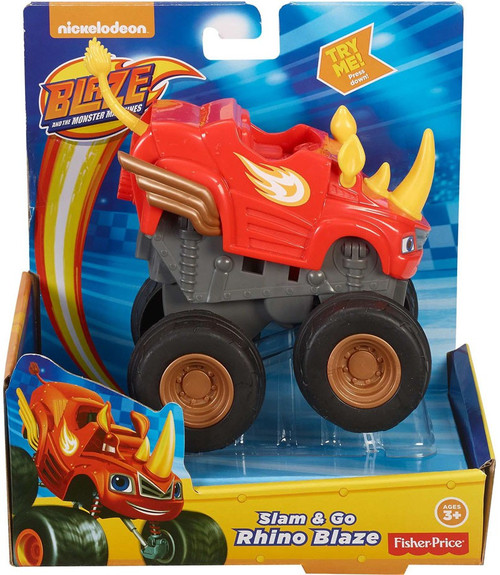 Fisher Price Blaze The Monster Machines Slam Go Rhino Blaze Vehicle - Toywiz
