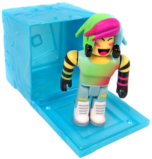 Roblox RED Series 3 The Plaza Club DJ 3 Mini Figure Blue Cube with