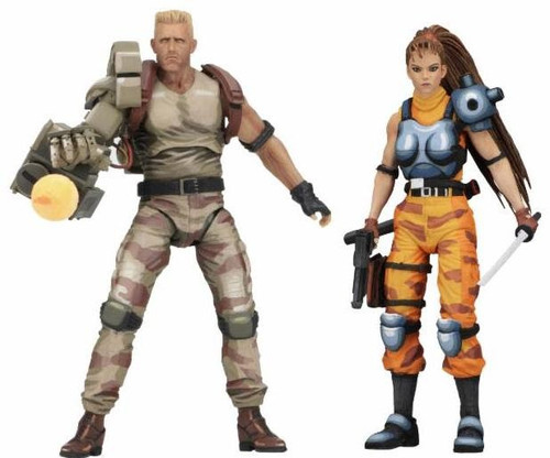 NECA Alien vs Predator Arcade Game Dutch Lin Action Figure 2-Pack