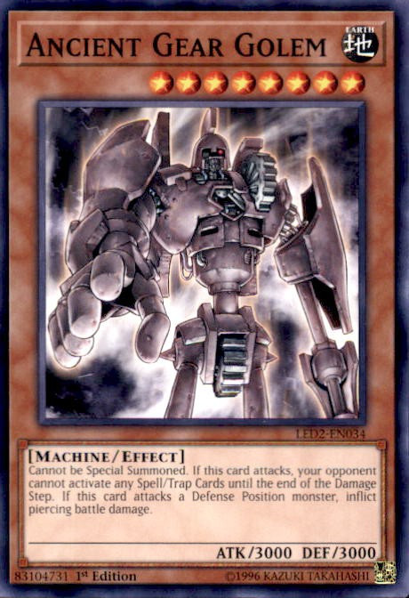 yugioh ancient gear trap cards Duel - LEDE-EN072 - Common When your opponent activates a Spell/Trap Card or effect (Quick Effect) Chaos Ancient Gear Giant -