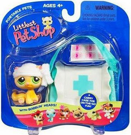 Littlest Pet Shop Portable Pets Cat Figure White Medical Bag Case