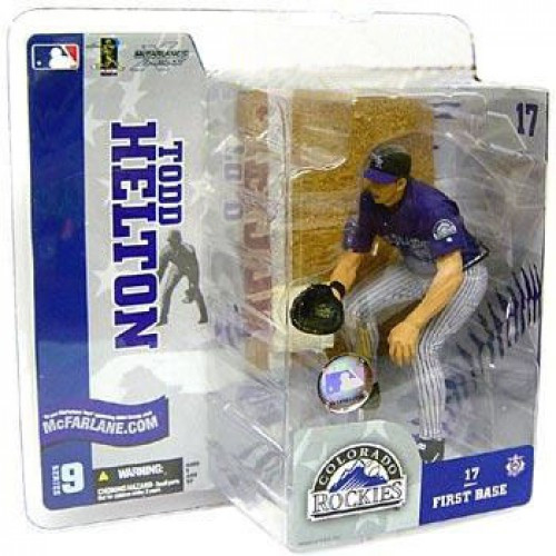 Todd Helton Action Figure Purple Jersey White Pants MLB 