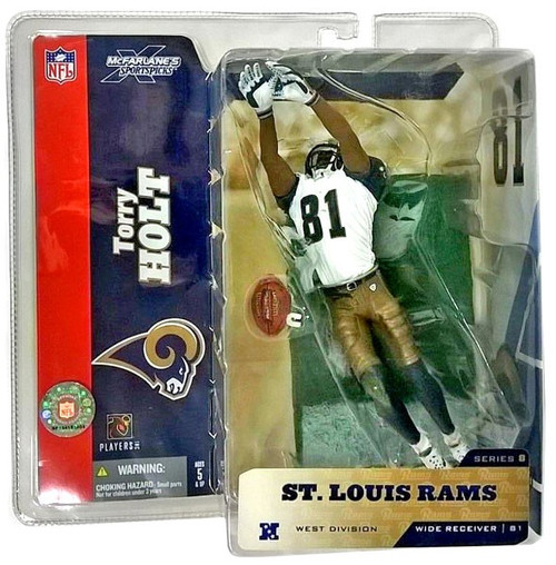 McFarlane Toys NFL Sports Picks Series 1 Action Figure Kurt Warner (St. Louis Rams) White Jersey Dirty Variant