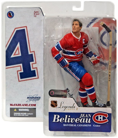 McFarlane Toys NHL Montreal Canadiens Sports Picks Hockey Legends Series 2  Jean Beliveau Action Figure [Red Jersey]