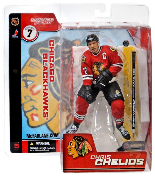 McFarlane Toys NHL Chicago Blackhawks Sports Picks Hockey Series 7 Chris  Chelios Action Figure [Red Retro Jersey Variant]