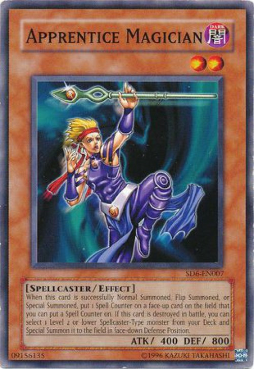 yugioh male cards Structure Deck Spellcasters Judgment Single Card Common Apprentice Magician SD6-EN007 1 Metalfoes monster + 1 monster with 2500 or less ATK Duelist, guy, glasses, group, spiky