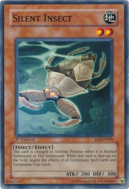 YuGiOh GX Trading Card Game Shadow of Infinity Common Silent Insect  SOI-EN020