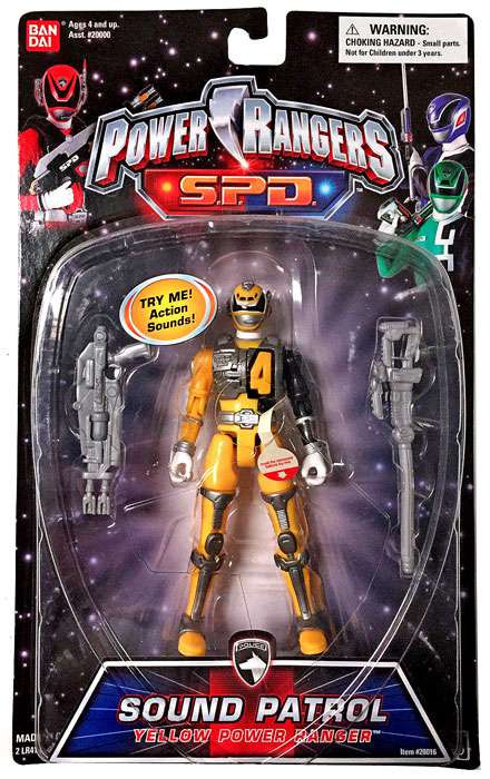 Power Rangers SPD Sound Patrol Yellow Power Ranger Action