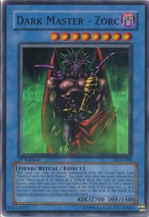 YuGiOh Dark Crisis Single Card Super Rare Dark Master Zorc DCR-082 - ToyWiz YuGiOh Dark Crisis Single Card Super Rare Dark Master Zorc DCR-082 - ToyWiz