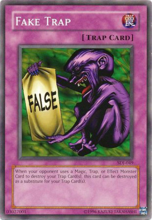 YuGiOh Joey Starter Deck Single Card Fake Trap SDJ-049 - ToyWiz