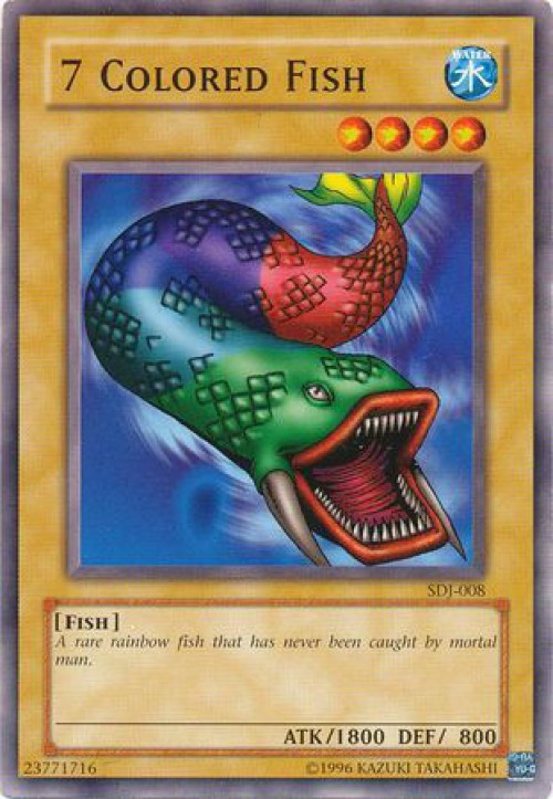 yugioh joey starter deck card list YuGiOh Joey Starter Deck Single Card 7 Colored Fish SDJ-008