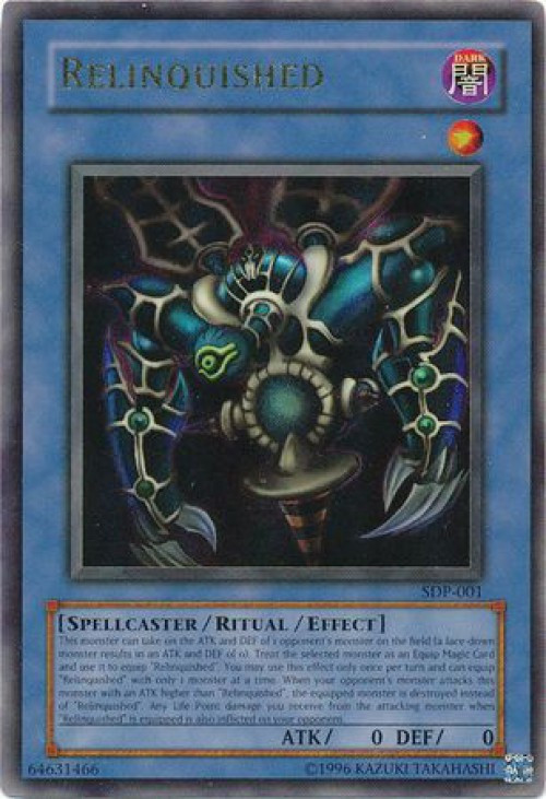 YuGiOh Pegasus Starter Deck Single Card Ultra Rare Relinquished SDP-001 -  ToyWiz