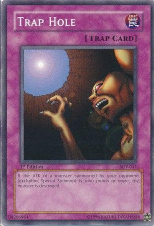 YuGiOh Pegasus Starter Deck Single Card Trap Hole SDP-041 - ToyWiz YuGiOh Pegasus Starter Deck Single Card Trap Hole SDP-041 - ToyWiz