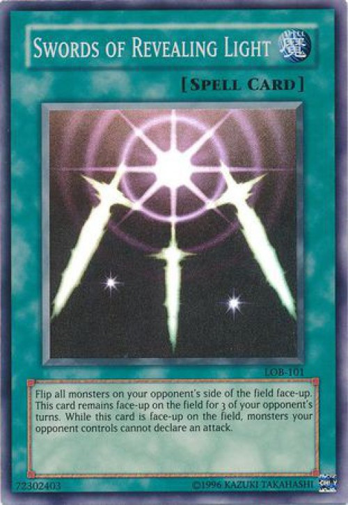 YuGiOh Legend of Blue Eyes White Dragon Single Card Super Rare Swords of  Revealing Light LOB-101 - ToyWiz