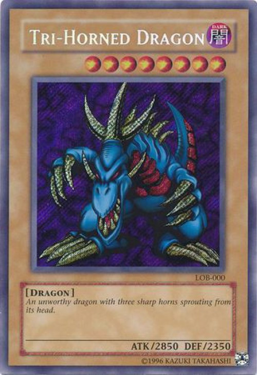 PSA9 LOB-000トライホーン・ドラゴンTri-Horned Dragon Tri-Horned Dragon - LOB-000 - 1st Edition Only 21 in the