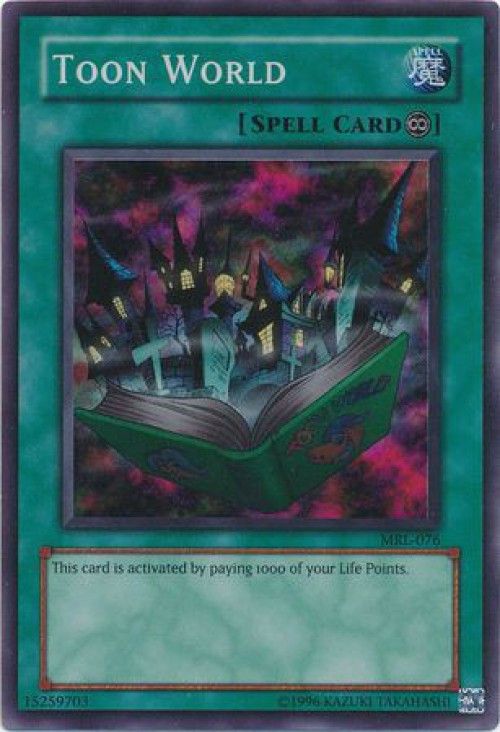 遊戯王 旧アジア版 トゥーン・ワールド　スーパーレア MRL‐076 YuGiOh Magic Ruler Single Card Super Rare Toon World MRL-076 - ToyWiz