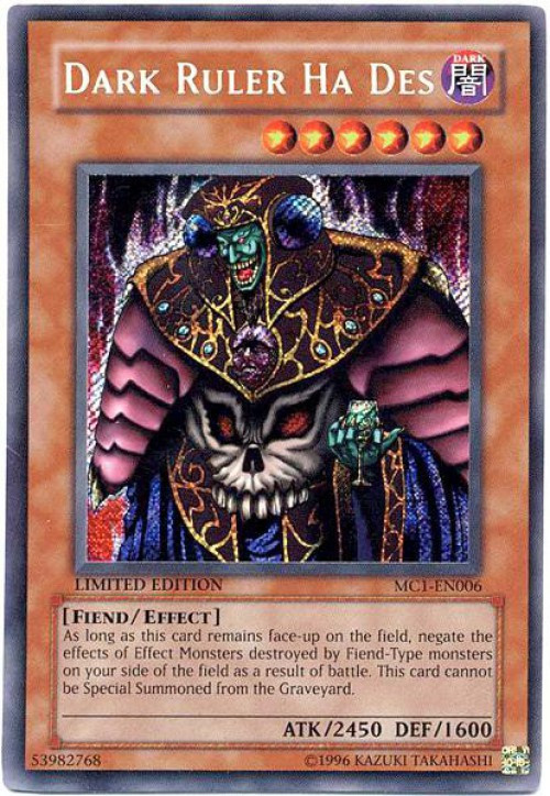 dark master yugioh card worth Yu-Gi-Oh! - Ruler Ha Des (MC1-EN006) - Collection Volume 1 - Limited Edition may be 1st or Unlimited Edition Dark Master - Zorc [1st
