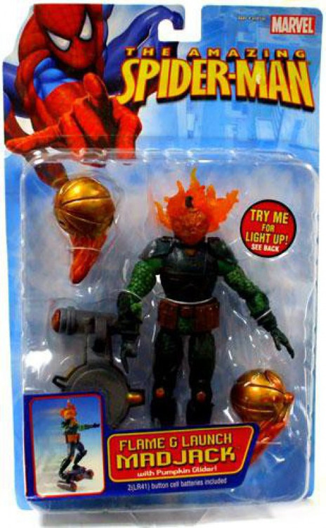 Spider-Man The Amazing Spider-Man Flame Launch Mad Jack Action 