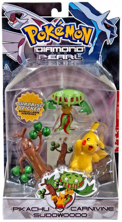 Pokemon Diamond Pearl Series 2 Carnivine, Pikachu Sudowoodo Figure