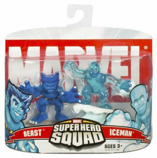 Marvel Super Hero Squad Series 4 Beast Iceman 3 Mini Figure 2-Pack