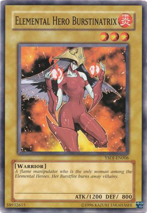YuGiOh Starter Deck Jaden Yuki Single Card Common Elemental Hero Burstinatrix YSDJEN006 ToyWiz
