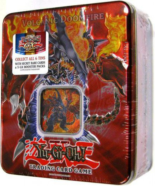 YuGiOh GX 2007 Volcanic Doomfire Tin Set Konami - ToyWiz