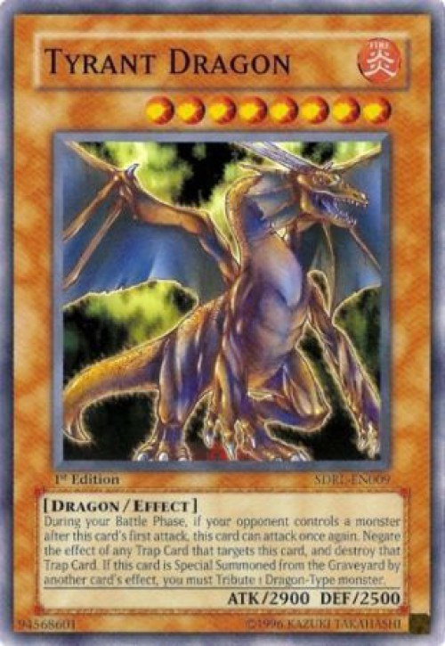 YuGiOh GX Structure Deck Rise of the Dragon Lords Single Card Common Tyrant  Dragon SDRL-EN009 - ToyWiz