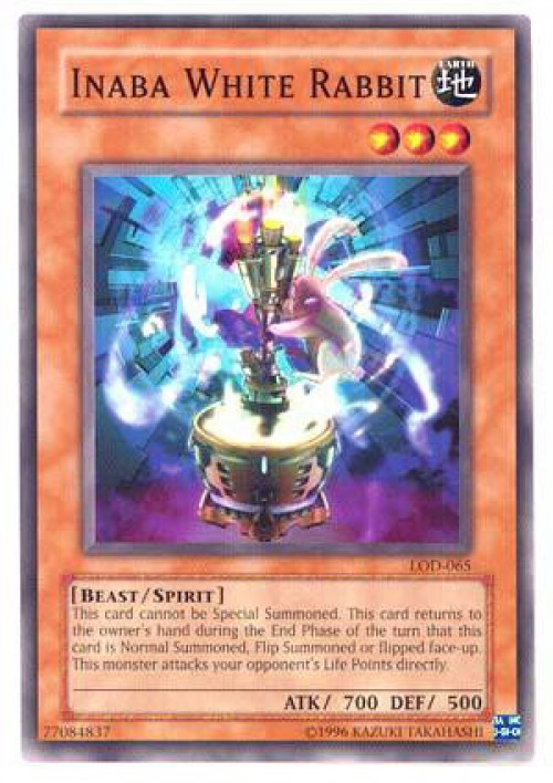 YuGiOh Legacy of Darkness Single Card Common Inaba White Rabbit LOD-065 ...