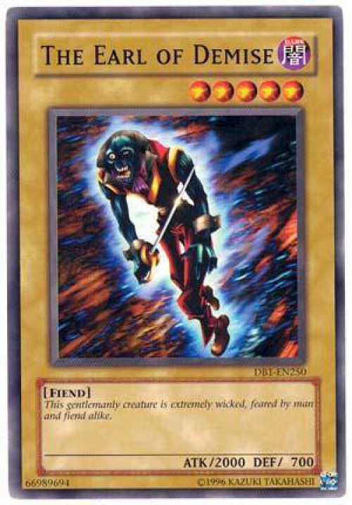 yugioh cards of demise YuGiOh Dark Beginning 1 Single Card Common The Earl of Demise DB1-EN250