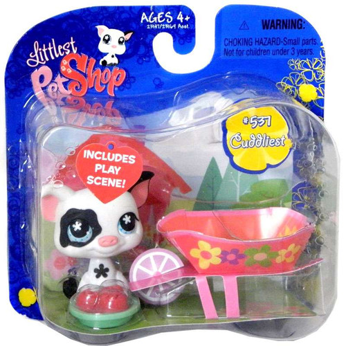 Littlest Pet Shop Black and White Pig Action Figure Hasbro Toys