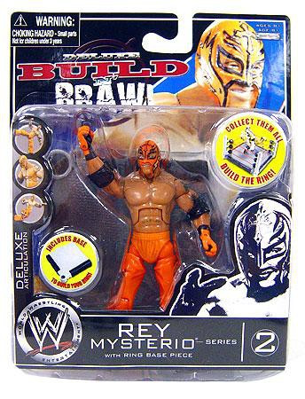 WWE Wrestling Build N Brawl Series 2 Rey Mysterio 4 Action Figure 