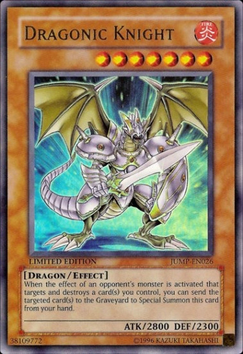YuGiOh Shonen Jump Single Card Ultra Rare Dragonic Knight JUMP-EN026 -  ToyWiz