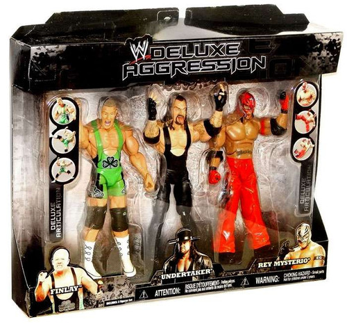 WWE Wrestling Deluxe Aggression Rey Mysterio, Undertaker Finlay 