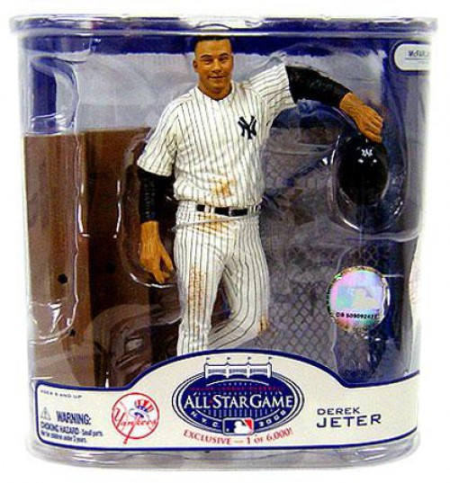 MLB New York Yankees All Star Vinyl Derek Jeter Vinyl Figure Gray Jersey  Upper Deck - ToyWiz