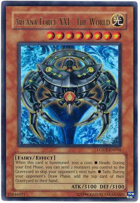 YuGiOh GX Trading Card Game Light of Destruction Single Card Ultra Rare  Arcana Force XXI - The World LODT-EN016 - ToyWiz