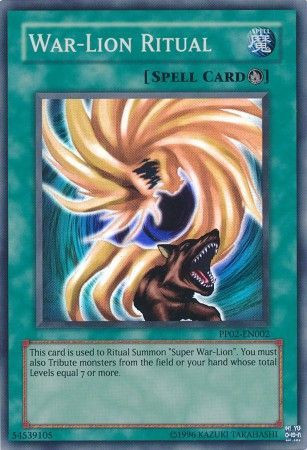 YuGiOh GX Trading Card Game Premium Pack 2 Super Rare War Lion Ritual  PP02-EN002