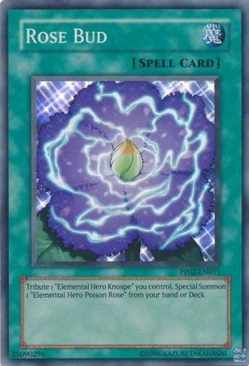 YuGiOh GX Trading Card Game Premium Pack 2 Single Card Super Rare Rose Bud  PP02-EN011 - ToyWiz