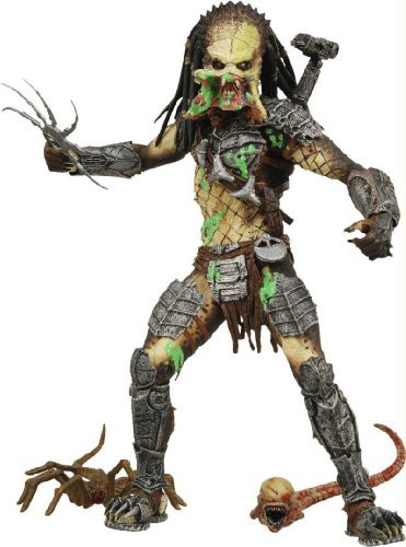 NECA Alien vs Predator AVP Requiem Series 4 Battle Damaged Predator Action  Figure [Unmasked Wolf]