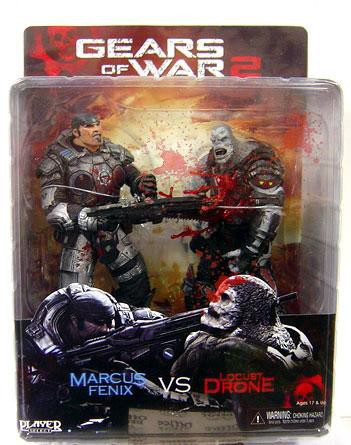 NECA Gears of War 3 Action Figure 2pack Marcus Fenix Locust Grunt for sale  online