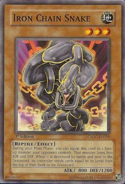 YuGiOh Crossroads of Chaos Single Card Common Iron Chain Snake CSOC-EN018 -  ToyWiz