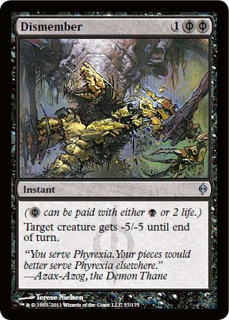 dyfed mtg card Magic The Gathering New Phyrexia Single Card Uncommon Dismember 57