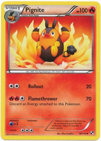 Pignite Move Set Pokemon Black White Black White Base Set Single Card Uncommon Pignite ...