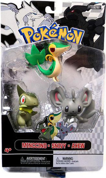 Pokemon Black White Exclusive Basic Figure Collection 5Pack Axnew Woobat  Pikachu Minccino Pansage : : Toys & Games