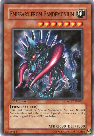pandemonium yugioh card Prank-Kids HISU-EN025 Super Rare 1st Edition Near M [Fiend/Tuner] LV7 ATK/2600 DEF/1800 This card cannot be Special Summoned Pandemonium (25th Anniversary) [DCR-EN094] Common