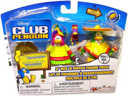 Club Penguin Mix N Match Series 3 Sombrero Guy Fiesta Girl Mini Figure Set  Jakks Pacific - ToyWiz