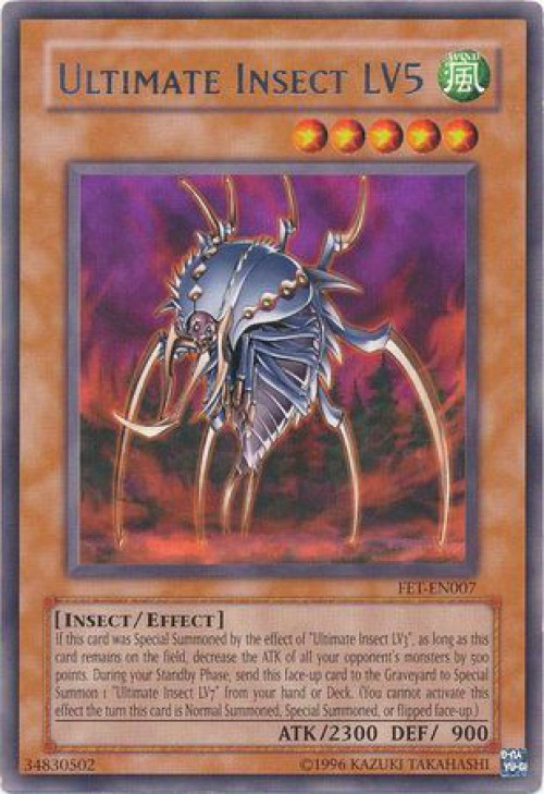 YuGiOh Flaming Eternity Single Card Rare Ultimate Insect LV5 FET